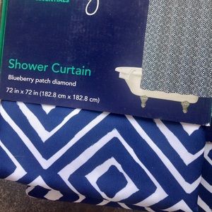 Blueberry patch diamond Shower Curtain without packaging